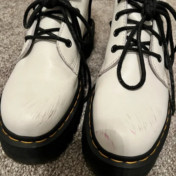 Dr. Martens Jadon White Platform Boots - Picture 4 of 7